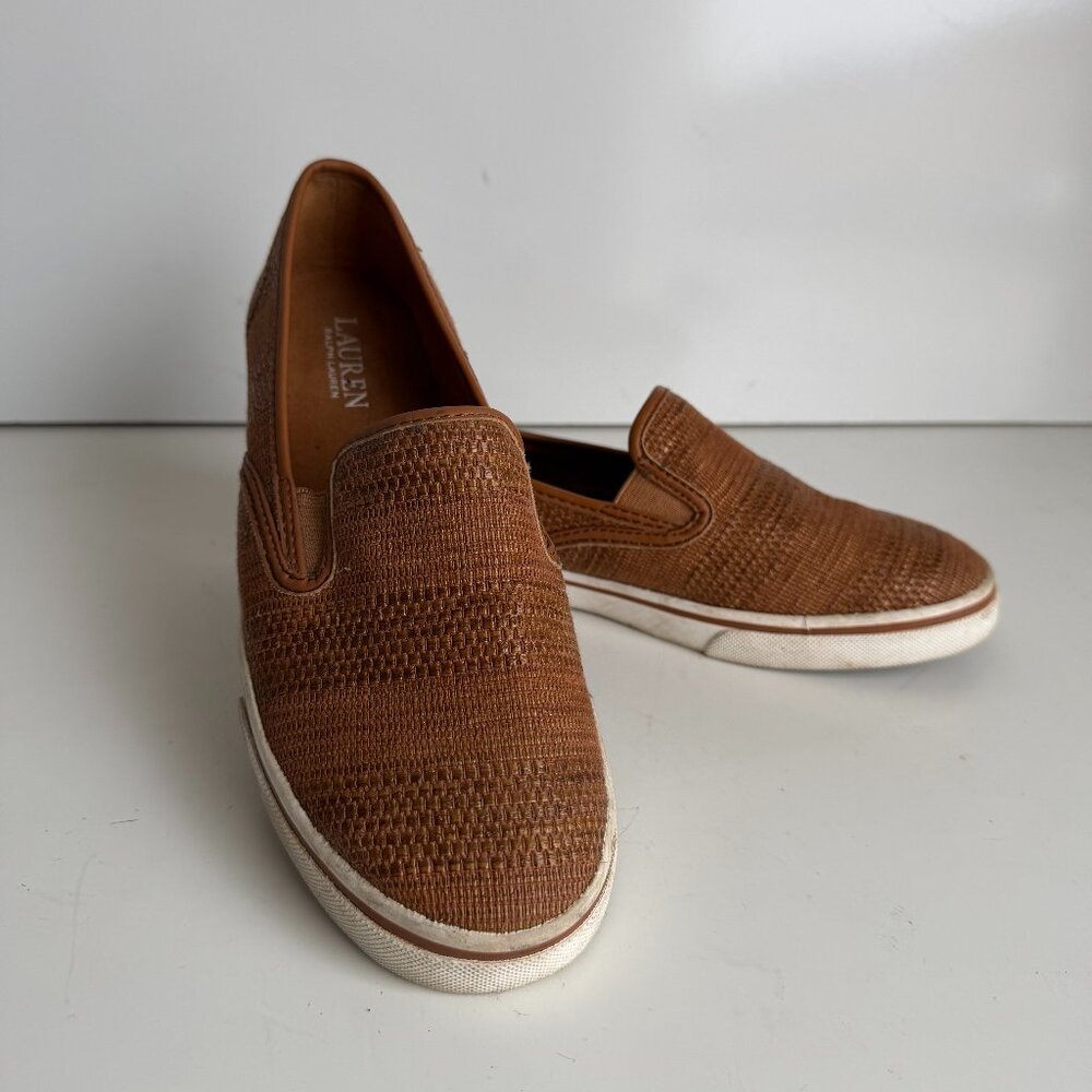 Lauren Ralph Lauren Janis Slip-On Sneakers Brown Women’s Size 7.5B